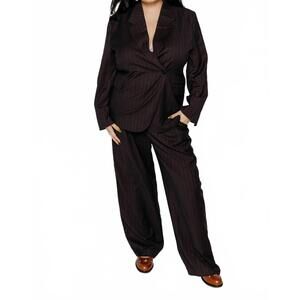NEW NORR kandria wide leg pants in brown